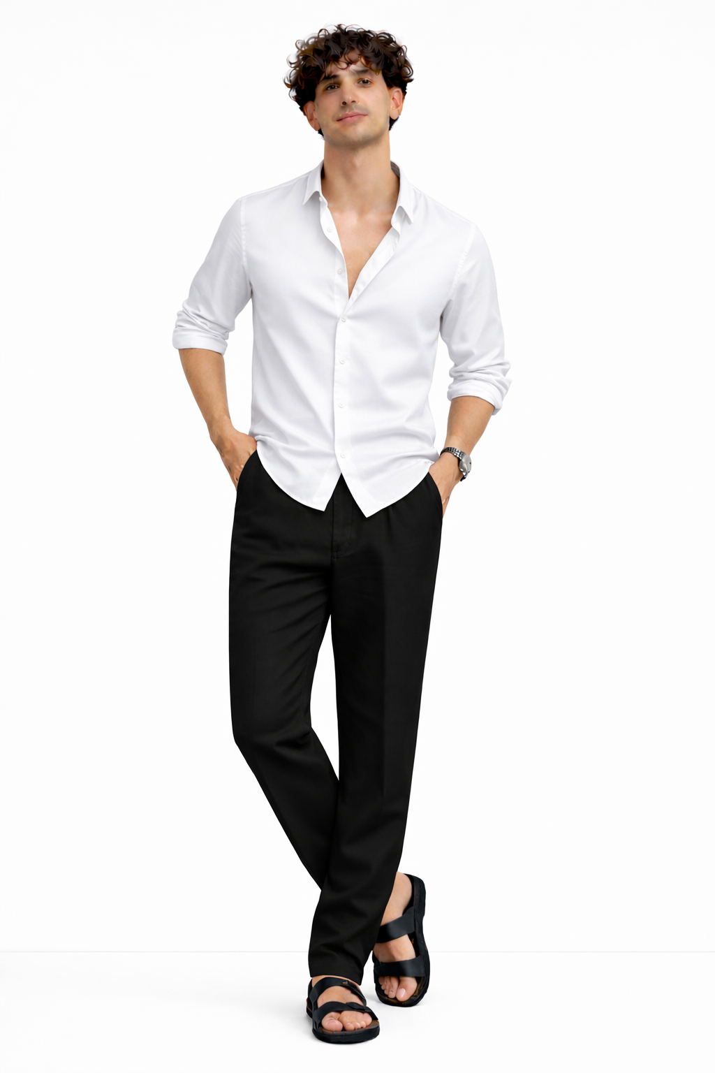 White Shirt & Black Pant Set – woolaxyy