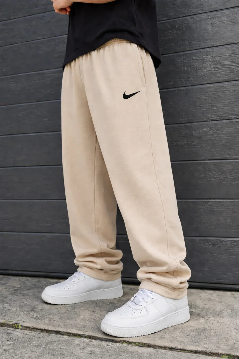 Nike Loose Fit Streetwear Trousers Combo Set – Black & Beige