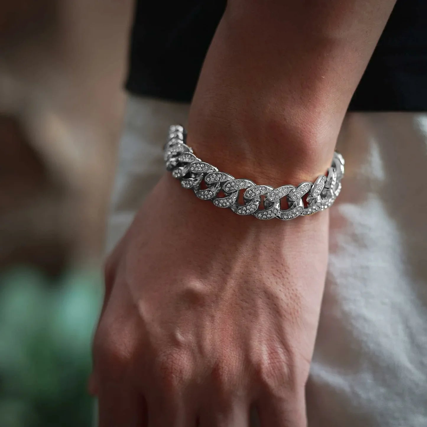 CUBAN SILVER BRACELET