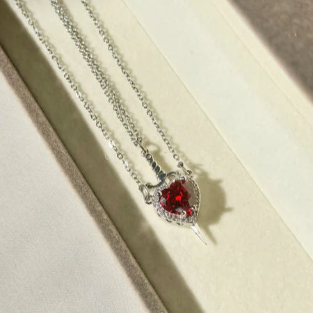 Heart Sword Necklace Symbol of Love & Strength