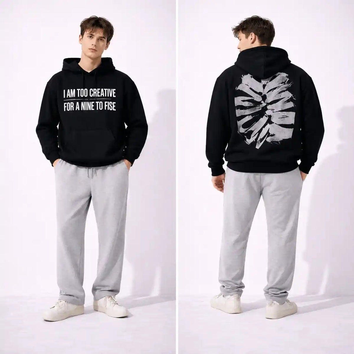 Woolaxyy Hoodie And Grey Trouser Set