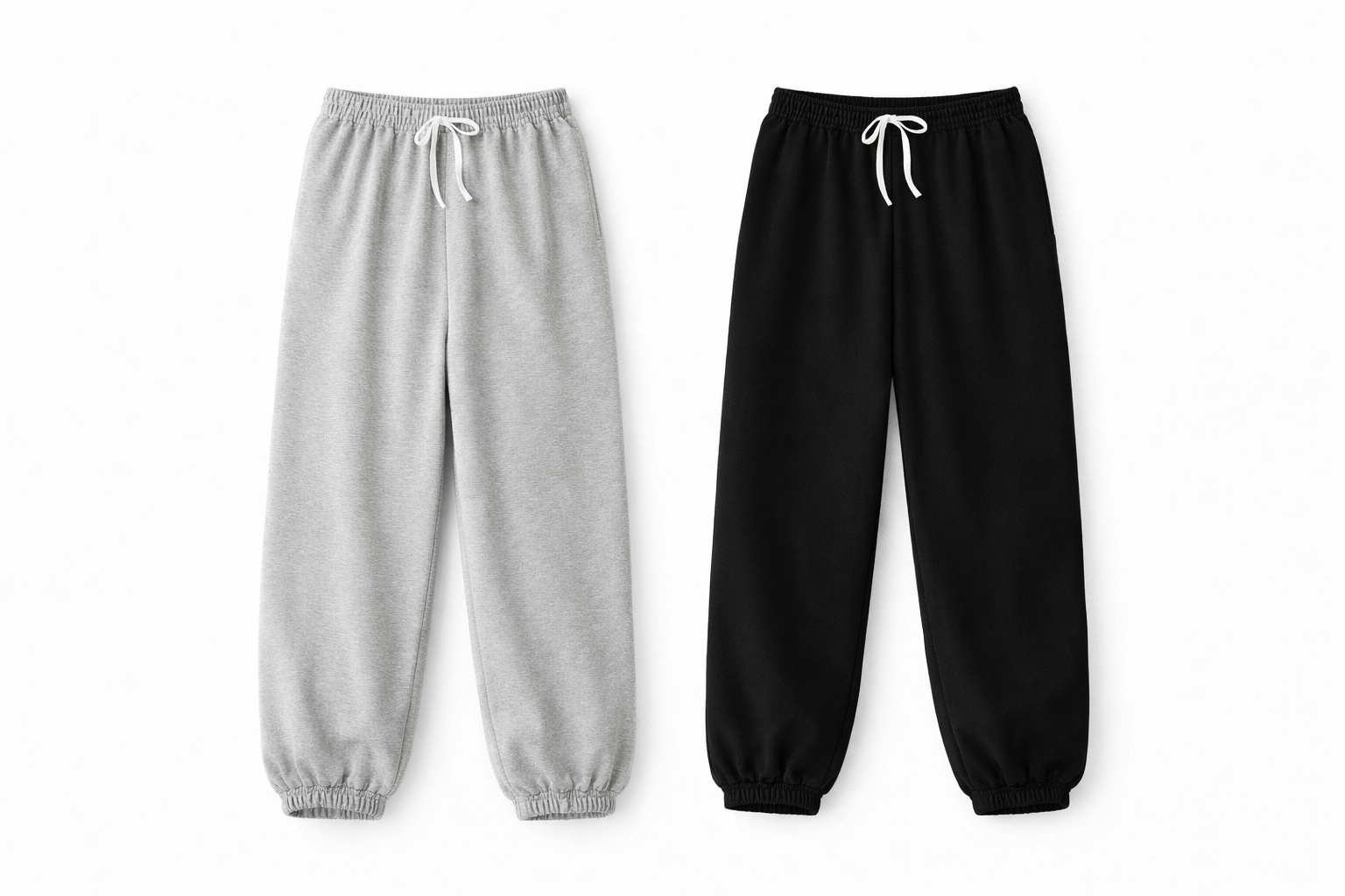 Pack Of Two Black & Grey Oversize Jogger Trousers