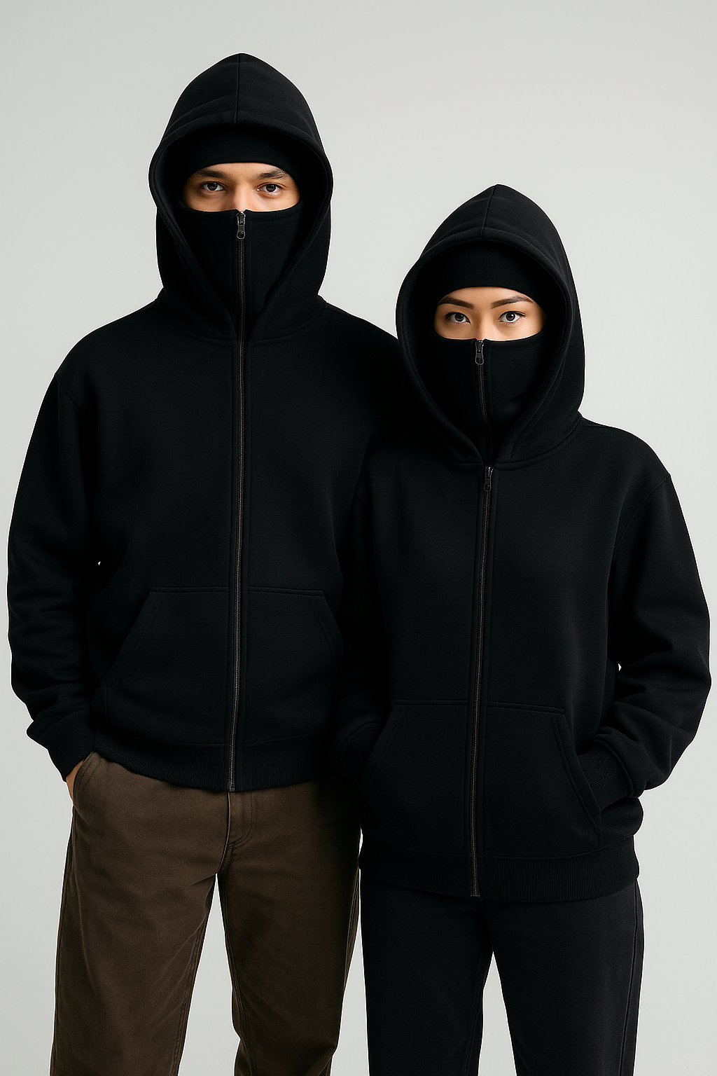 Couple Ninja Zipper Hoodie