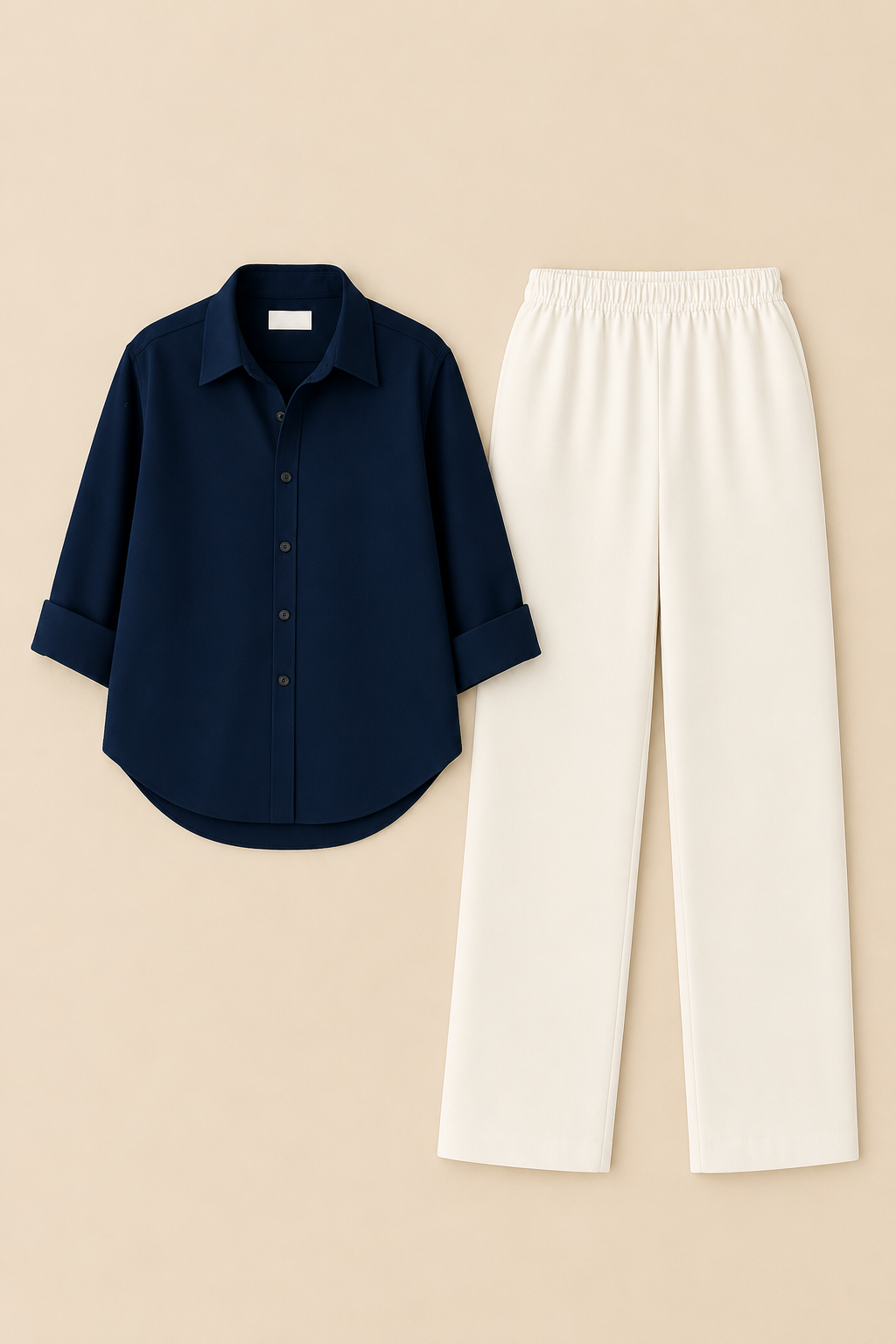 Black Shirt & Navy Pant Set
