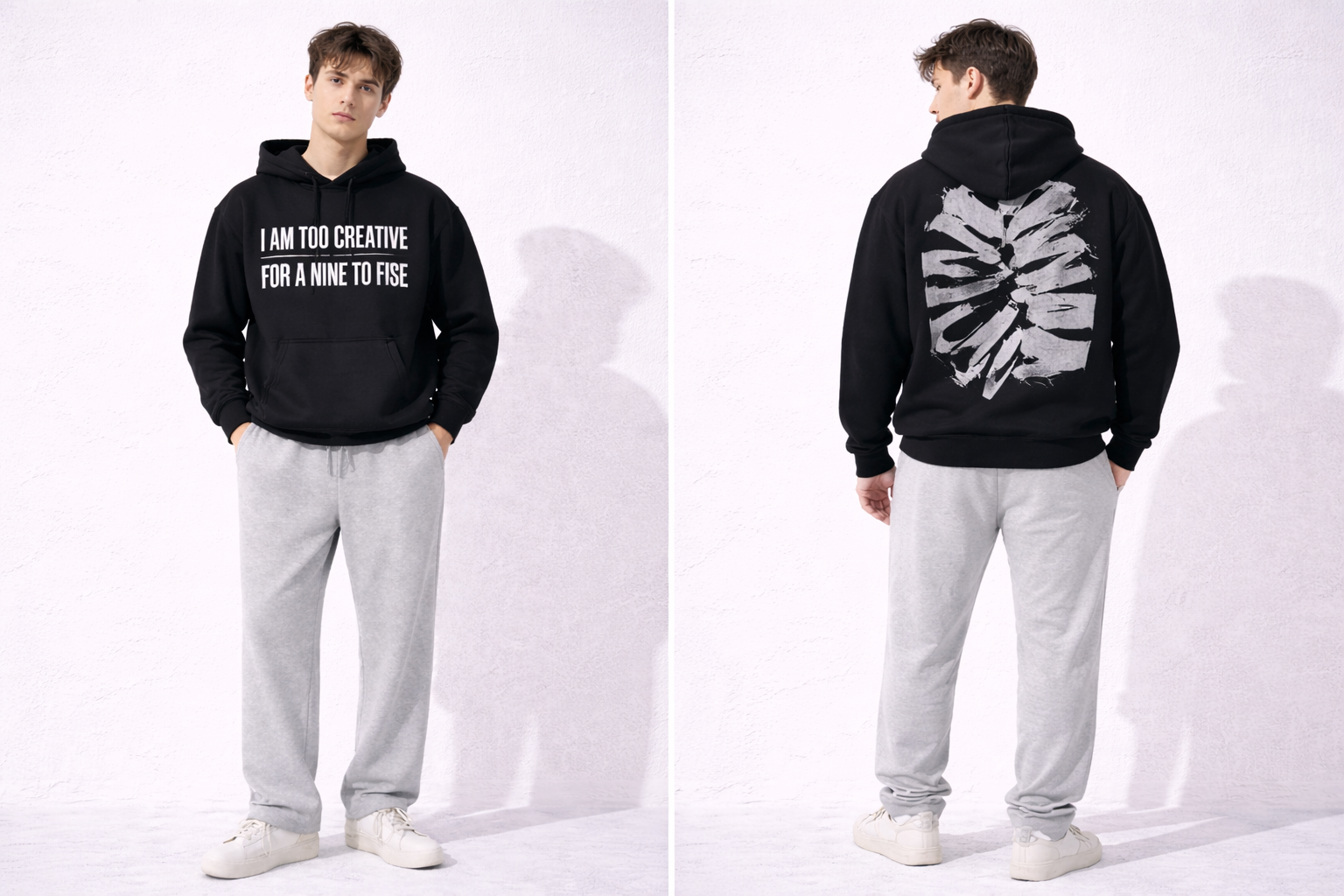 Woolaxyy Hoodie And Grey Trouser Set