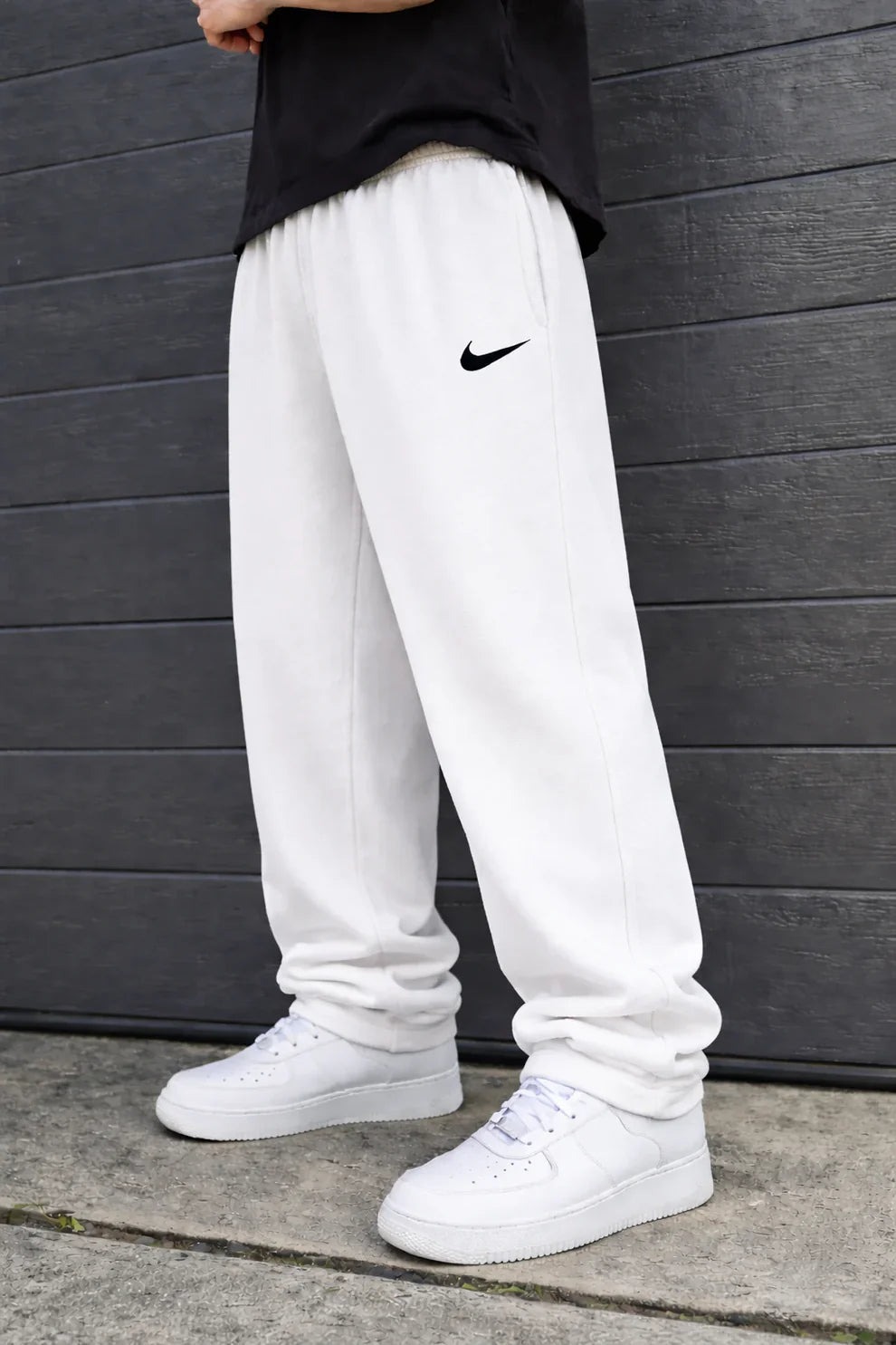 Nike Loose Fit Streetwear Trousers Combo Set – Grey & White