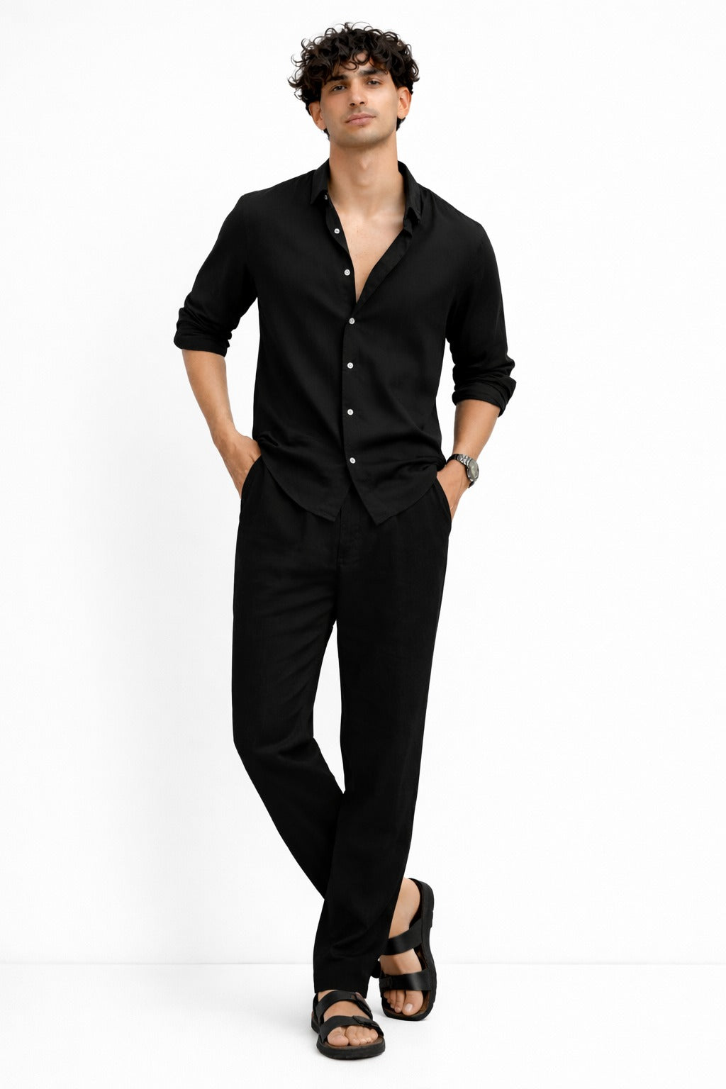 Black Shirt & Black Pant Set